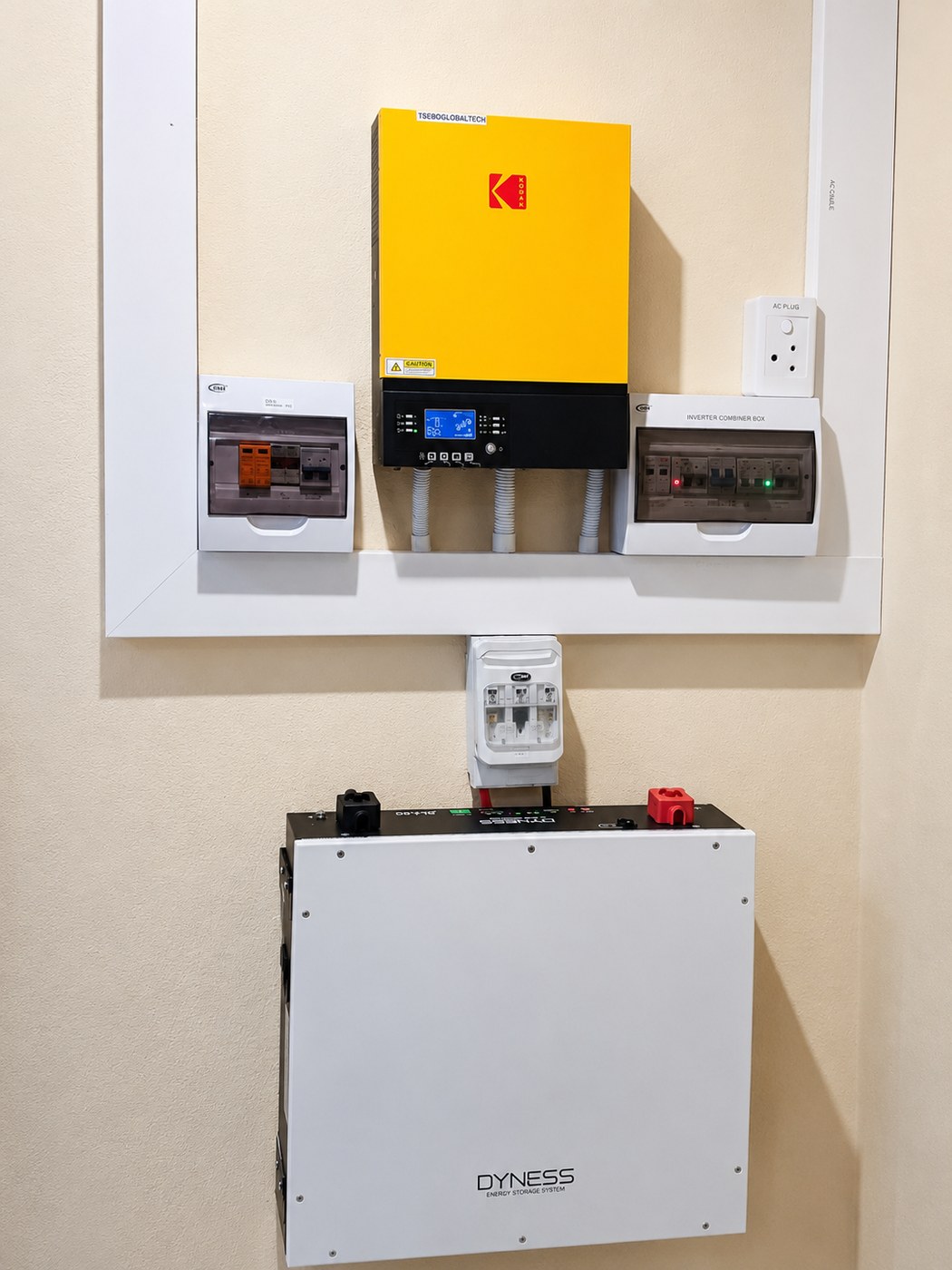 Inverter and battery installation