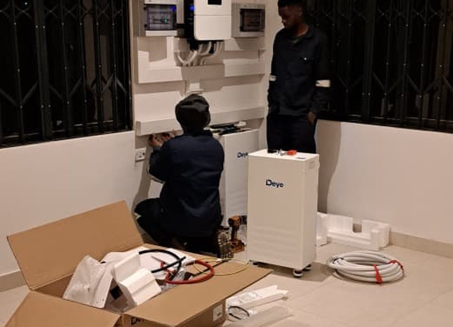 Inverter and battery backup installation