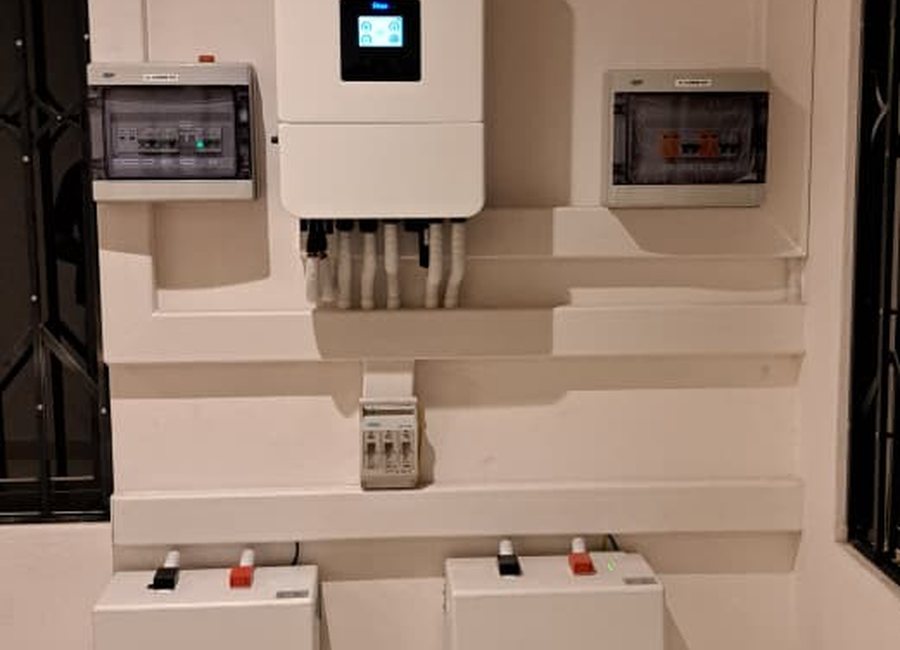 Completed inverter and battery system